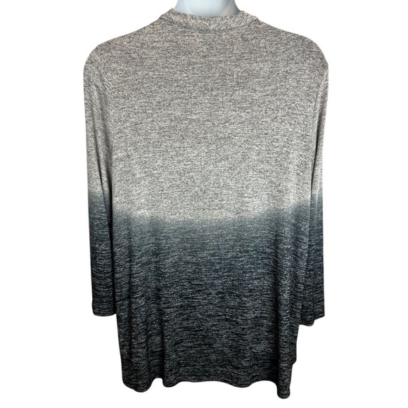 Catherines Cardigan and Tank One Piece Tunic  Size 1X 18-20W  Gray & Black Ombre - Picture 2 of 5